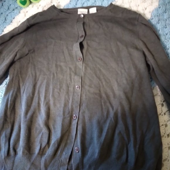 Dark gray maternity cardigan sweater - Picture 1 of 2